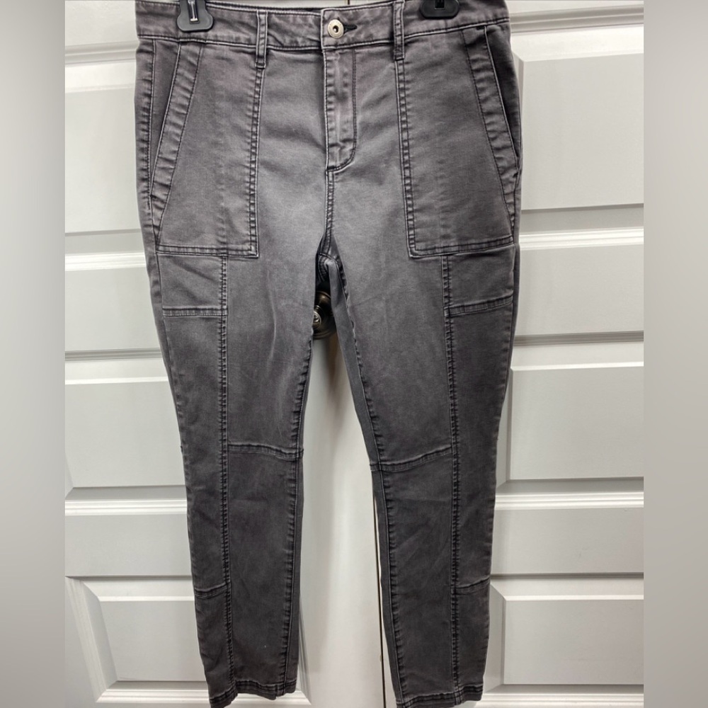 Pistola Women’s Cargo Utility Skinny Pants Gray Size 31 Zip Pockets